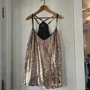 City Chic Sequin Tank Top Plus Size 18